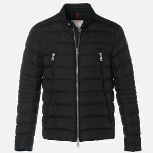 Moncler Amiot Down Biker Jacket Men's (Size 4) in Black
